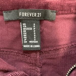 Forever 21 Suede/Corduroy Dark Red Mini Skirt